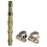 Einhell 4139310 Pneumatic Hose Connector Brass 6mm with Clamps