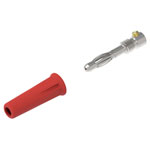Electro PJP 1060-C-CD1-R Banana Plug 4mm Red Straight Pin 1pc