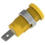 Electro PJP 3266-C-CD1-J Safety Jack Socket Yellow 4mm 1000V CATIII 36A