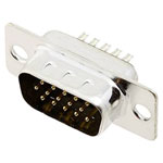 Encitech 2101-0300-01 D-Sub Pin Strip 15 Pins Solder Bucket 180° tray