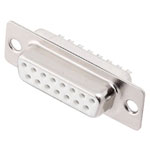 Encitech 2108-0200-12 DM15-SS-W D-Sub Receptacle 15 Pins solder tray