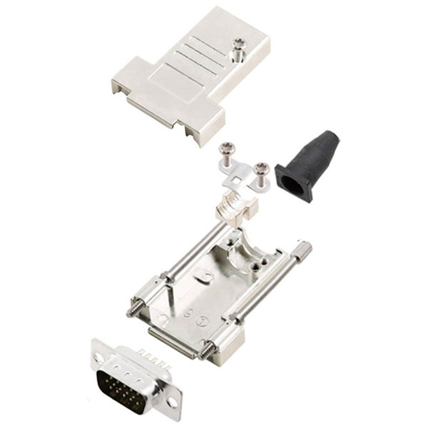 Encitech 6355-0041-01 DTSL09-T D-Sub 15-pin Strip set Solder Bucke...