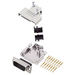 Encitech 6355-0051-02 D-Sub Pin Strip 45° 15 Pins Crimp 1pc