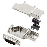 Encitech 6355-0065-22 D-Sub Pin Strip 15 Pins 90° Solder Bucket set