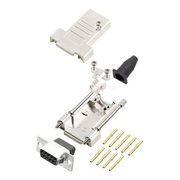 Encitech 6355-0069-11 DTSL09-LJSRG-T-DBCS-K 9-pin D-Sub Crimp Rece...