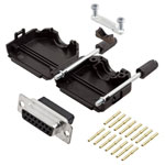 Encitech 6355-0078-12 D-Sub Receptacle set 9-pin Crimp 180° 1pc