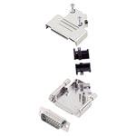 Encitech 6355-8003-02 D-Sub Pin Strip set 15 Pins 45° Solder Bucket