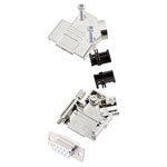 Encitech 6355-8009-11 D-Sub Receptacle set 9 Pins 45° Solder Bucket