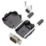 Encitech 6355-8011-01 D-Sub Pin Strip set 15 Pins Solder Bucket 180°