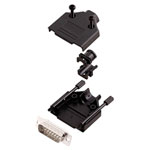 Encitech 6355-8032-02 DTPK-P-15-DBP-W-K 15-pin D-Sub Strip set 180°