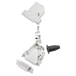 Encitech 6355-8042-32 DTSL15 15-pin D-Sub Receptacle set 45° Solder Bucket