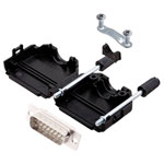 Encitech 6355-8054-02 D-Sub Pin Strip set 180° 15 Pins Solder Bucket