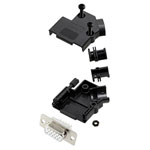 Encitech 6355-8055-11 D-Sub Receptacle 15 Pins 45° Solder Bucket