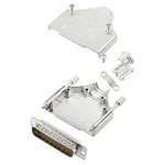 Encitech 6355-8059-03 D-Sub Pin Strip Set 44 Pins 180° Solder Bucket