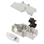 Encitech 6355-8065-11 D-Sub Receptacle set 90° 9 Pins Solder Bucket
