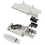 Encitech 6355-8065-32 D-Sub Receptacle set 15 Pins 90° Solder Bucket