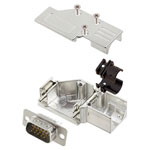 Encitech 6355-8066-01 D-Sub 15-pin Strip set 90° Solder Bucket 1pc