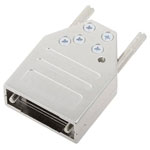 Encitech 6560-0305-01 DTZI09-K D-Sub Housing 9 Pins Solid Metal Silver