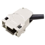 Encitech 7960-0206-11 D-Sub Housing 9 Pins Solid metal 45° Silver