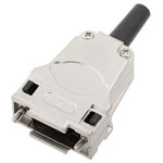 Encitech DTZF09-RG-K D-Sub Housing 9 Pins solid metal 180° silver.