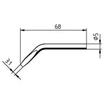 Ersa 0032JD/SB Chisel Curved Soldering Tip 3.10 mm 1pc