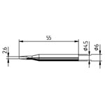 Ersa 0162KD/SB Soldering Tip Chisel-Shaped 2.60mm 1pc
