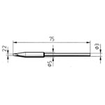 Ersa 0212FDLF/SB Soldering Tip Chisel 2.20mm Straight 1pc