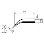 Ersa 0832WD/SB Soldering Tip Chisel-Shaped Curved 1pc