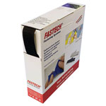 FASTECH B25-SKL01999910 Hook-and-Loop Tape 10m x 25mm Black Hotmelt Adhesive