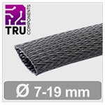 TruComponents 30643 Braided hose Blk Polyester 7 up to 19mm /m