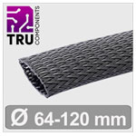 TruComponents 30659 Braided hose Blk Polyester 63.5 up to 120.7mm /m