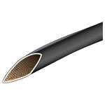 Alphawire PIF1300 BK005 Black Braided Fibreglass PVC Coated Sleeving 100ft