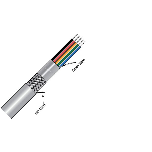 Alphawire 5156C SL005 6 Core 20AWG Xtra Guard Screened Cable 100ft