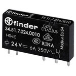 Finder 34.51.7.048.4010 PCB Relay 48 V DC 6 A 1 change-over contact