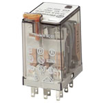 Finder 55.33.8.024.0050 Plug-in Relay 24V AC 10A 3 change-overs LED