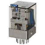 Finder 60.13.9.024.0060 Plug-in Relay 24 V DC 10 A 3 change-overs