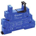 Finder 93.02.7.060 Relay Socket for DIN Rail blue 48-60 V DC 1pc