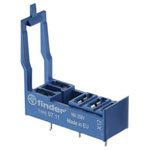 Finder 97.11 Relay Socket 38.6x12.4x33mm blue with mounting bracket