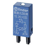 Finder 99.80.0.024.09 Plug-in module RC snubber 6-24 V AC/DC blue