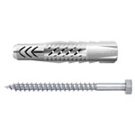 Fischer 090875 UX Universal Dowel 70mm Nylon Plug with screws set