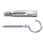 Fischer 094619 Universal Dowel Nylon 35mm Set includes angular hooks