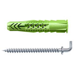 Fischer 532701 UX Green Universal Nylon Plug renewable 10x60mm set