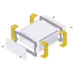 Fischer Elektronik 10035341 FR 55 Aluminium Tube Housing Ecru/Yellow