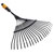 Fiskars 1000644 QuikFit Leaf Rake: 20 Steel Tines 43cm Wide Red Dot 2010
