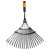 Fiskars 1000644 QuikFit Leaf Rake: 20 Steel Tines 43cm Wide Red Dot 2010