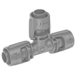 GARDENA 13201-20 Micro-Drip T-piece 13mm quick connect reusable.