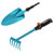 GARDENA 17354-60 Combisystem Tool Set: Trowel Rake Handle for Planting