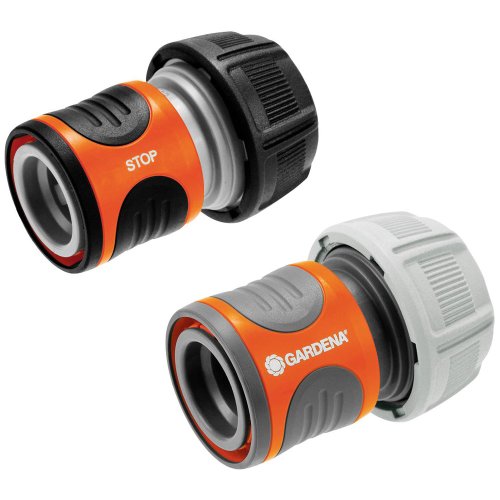 GARDENA Hose Connector 19mm Auto Water Stop Frost-Resistant