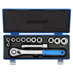 Gedore 2545810 Socket Wrench Set 1/2 13 pieces, hexagonal 10-24 mm