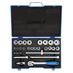 Gedore 2682869 Socket Wrench Set 1/2 28 pieces, 6-point 10-36 mm